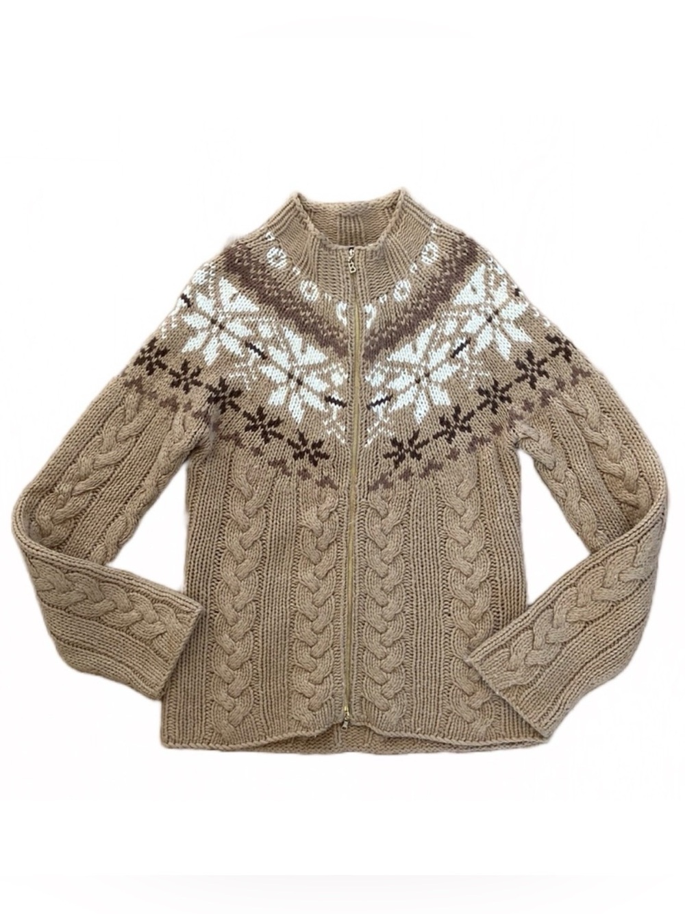 Bogner Fair Isle Full Zip Sweater